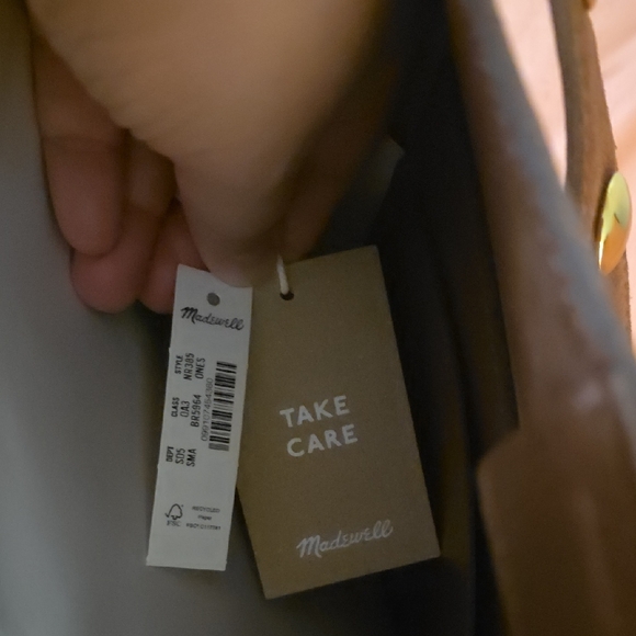 NWT Madewell Essentials Studded Suede Tote - Picture 5 of 12